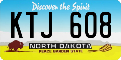 ND license plate KTJ608
