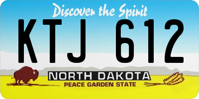 ND license plate KTJ612