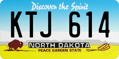 ND license plate KTJ614