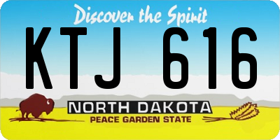 ND license plate KTJ616