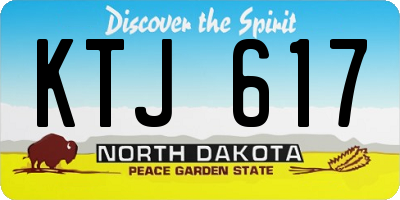 ND license plate KTJ617