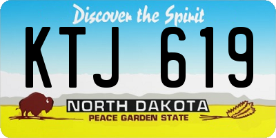 ND license plate KTJ619