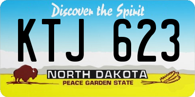 ND license plate KTJ623