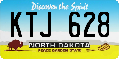 ND license plate KTJ628