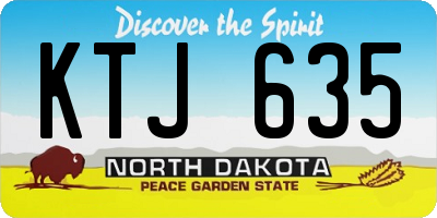 ND license plate KTJ635