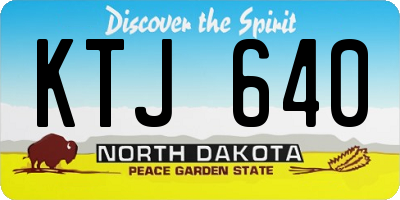 ND license plate KTJ640