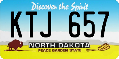 ND license plate KTJ657