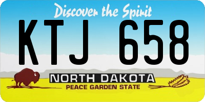 ND license plate KTJ658