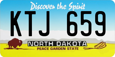 ND license plate KTJ659