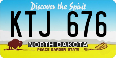 ND license plate KTJ676