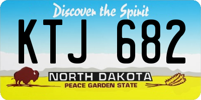 ND license plate KTJ682