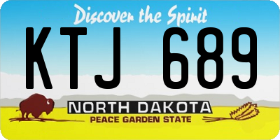 ND license plate KTJ689