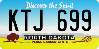 ND license plate KTJ699