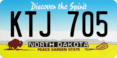 ND license plate KTJ705