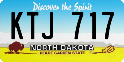 ND license plate KTJ717