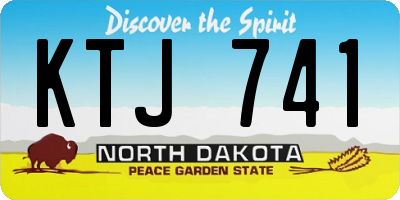 ND license plate KTJ741