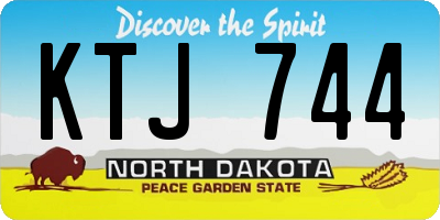 ND license plate KTJ744