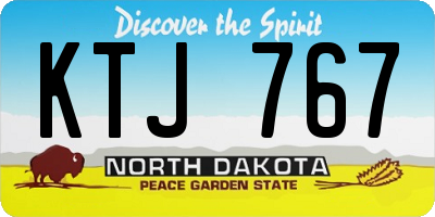 ND license plate KTJ767