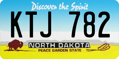 ND license plate KTJ782
