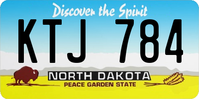 ND license plate KTJ784