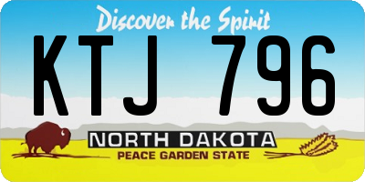 ND license plate KTJ796