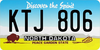 ND license plate KTJ806