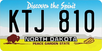 ND license plate KTJ810