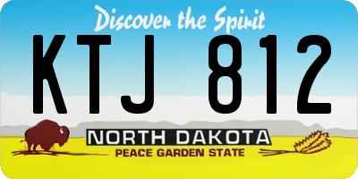 ND license plate KTJ812
