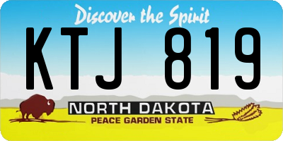 ND license plate KTJ819