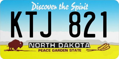 ND license plate KTJ821