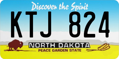 ND license plate KTJ824