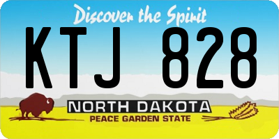 ND license plate KTJ828