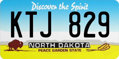 ND license plate KTJ829