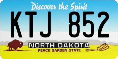 ND license plate KTJ852