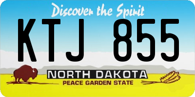 ND license plate KTJ855