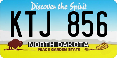 ND license plate KTJ856