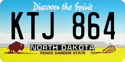 ND license plate KTJ864