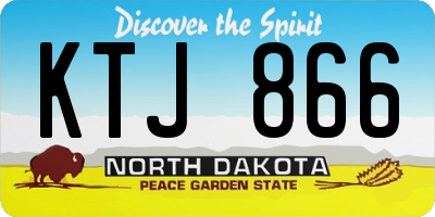 ND license plate KTJ866
