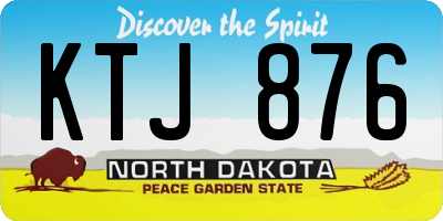 ND license plate KTJ876