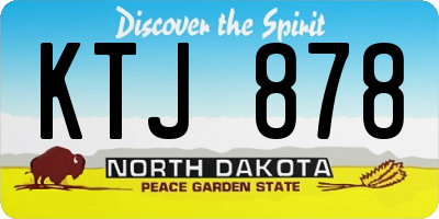 ND license plate KTJ878