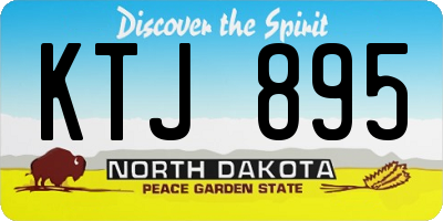 ND license plate KTJ895