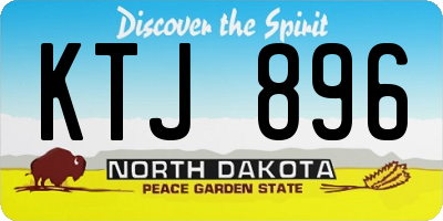 ND license plate KTJ896