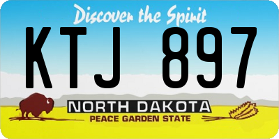 ND license plate KTJ897