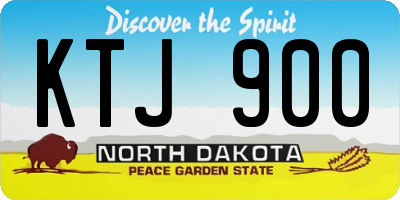 ND license plate KTJ900
