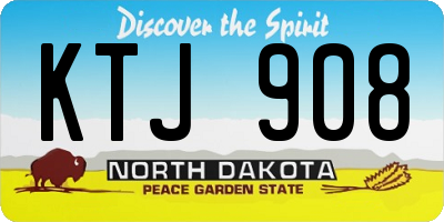 ND license plate KTJ908