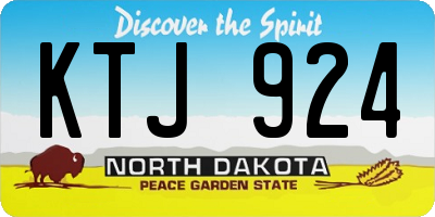ND license plate KTJ924