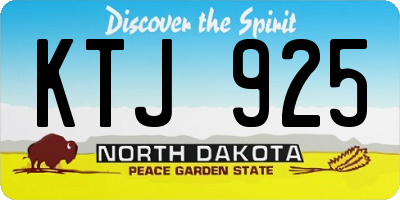 ND license plate KTJ925
