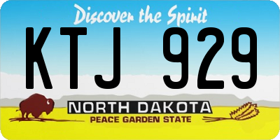 ND license plate KTJ929