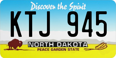 ND license plate KTJ945