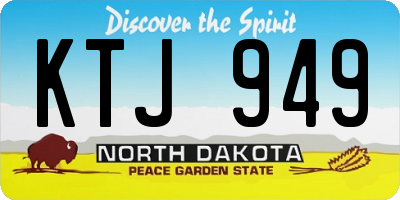 ND license plate KTJ949